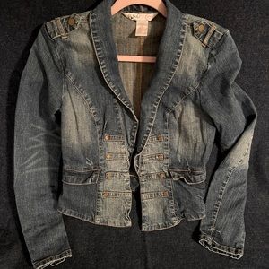 Retro 90’s Candie’s Fitted Jean Jacket Size Juniors Med (fits like S or XS)
